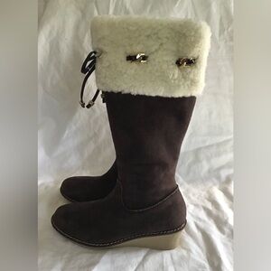 Girls Michael KORS Miss Gracie Brown Suede Boots